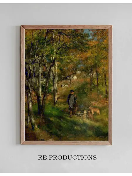 Re.productions Постер Jules Le Coeur and his dogs - Pierre-Auguste Renoir