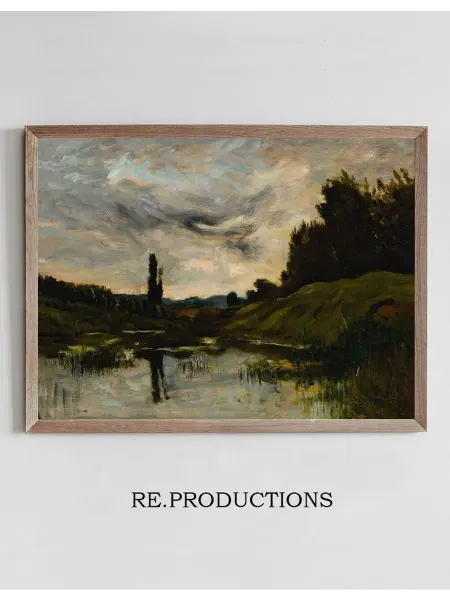 Re.productions Постер Coucher Du Soleil Sur - Charles François Daubigny