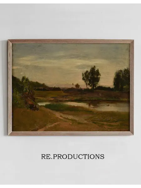 Re.productions Постер Étang d’Optevoz - Charles François Daubigny