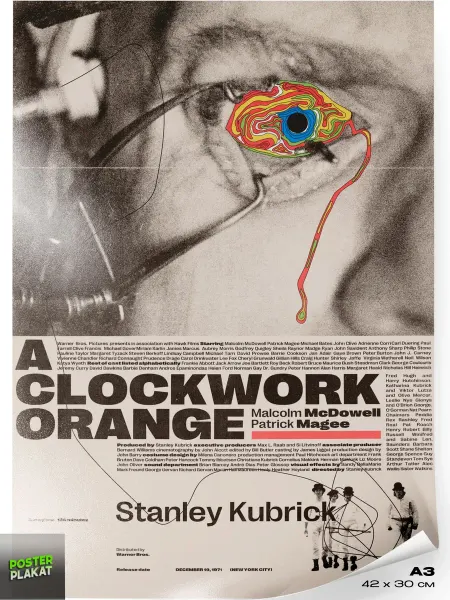 Постер Плакат Постер к фильму Заводной апельсин Clockwork Orange на стену