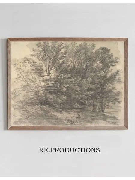 Re.productions Постер A Clump of Trees - Thomas Gainsborough