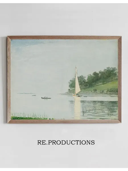 Re.productions Постер Yacht In A Cove, Gloucester - Winslow Homer
