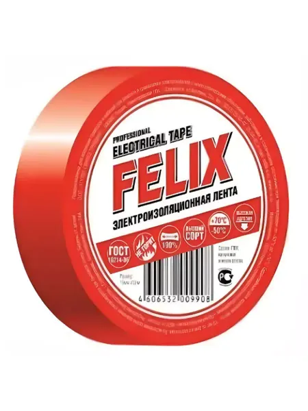 FELIX (авто) Изолента автомобильная красная 10м