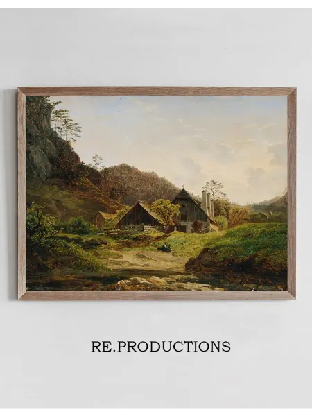 Re.productions Постер Landschaft mit - Ferdinand Georg Waldmüller