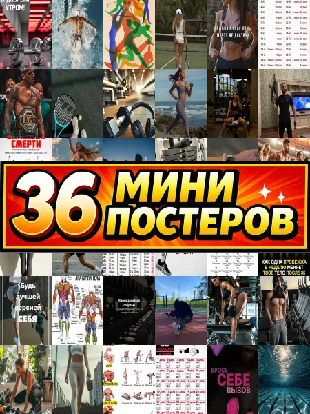 Бумажный дом Fun Минипостеры 36 шт Спорт