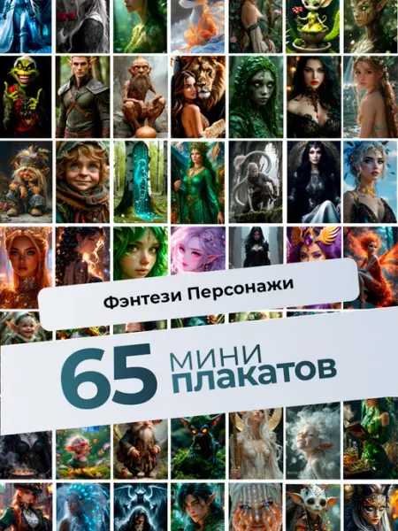 KONNESSI Постеры с Фэнтези персонажами. 2 штуки в комплекте