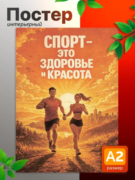 TREANT Постеры на стену интерьерные Спорт это здоровье и красота