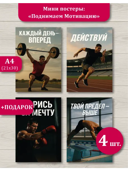 Постеры А4 Мотивация спорт