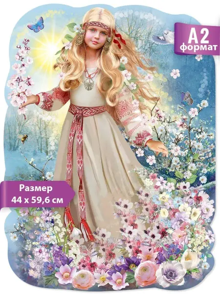 ТМ праздник Плакат Девушка Лето для детского сада и школы
