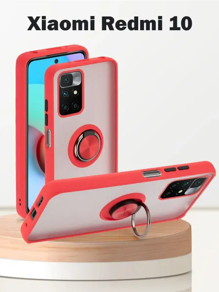 Чехол для Xiaomi Redmi 10, с кольцом