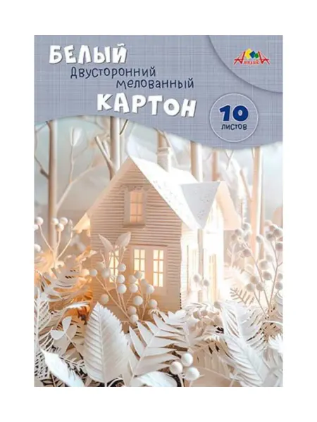 Volgotoyru Белый мелованный картон А4, 10 листов