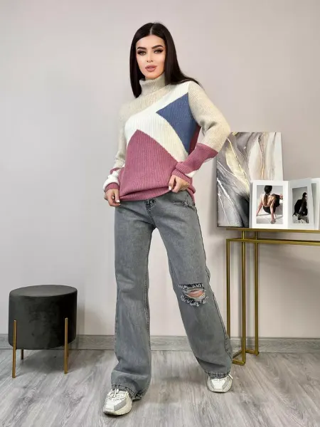 Rose Maria Водолазка теплая с длинными рукавами