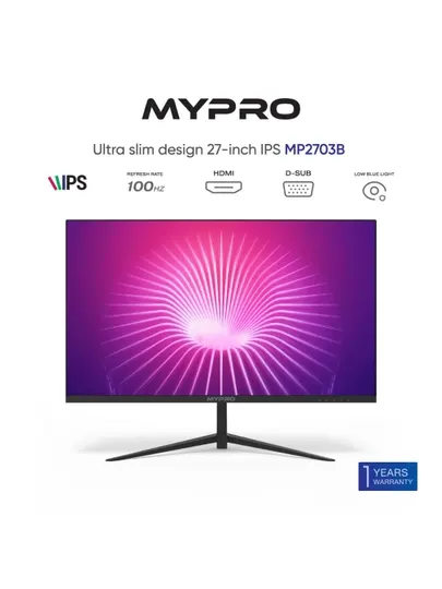 Монитор MYPRO 27 MP2703B 100HZ IPS - высококачественный монитор 27 дюймов с IPS и 100 Гц