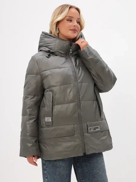 Fashion people Пуховик зимний короткий больших размеров