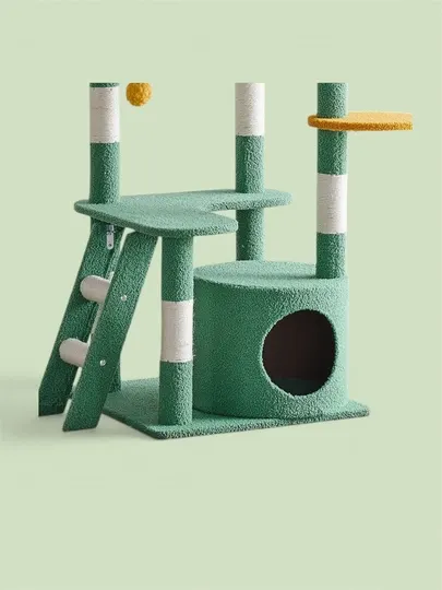 Игровой комплекс для кошек, с домиком и когтеточкой