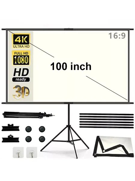 VEIDADZ 100" ALR экран для проектора, белый, с регулируемым штативом
