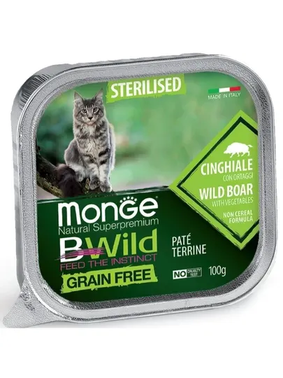 Ламистер Monge Bwild паштет для стерилизованных животных с кабаном и овощами 100 грамм