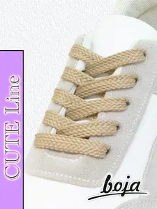 Шнурки для обуви CUTE Line, плоские, 100 см, черные, для кроссовок и кед, не эластичные и без фиксаторов, в подарок