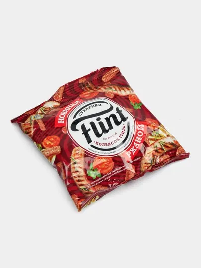 Сухарики Flint, со вкусом колбасок гриль, 100 г