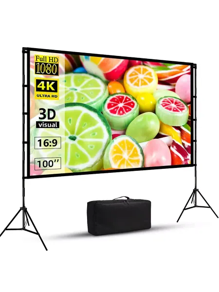 VEIDADZ 100" экран для проектора без складок с двойным штативом