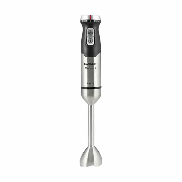 Блендер погружной SCARLETT SC-HB42F40, 2200 Вт, 9 скоростей, 3 насадки, стакан, черный