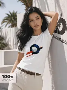 Футболка Black Dragon 100% хлопок с принтом На луну