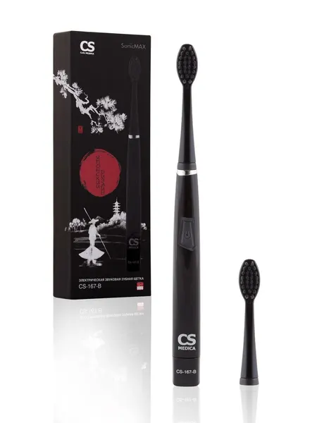 Электрическая зубная щетка CS Medica SonicMax CS-167-B, звуковая, черная