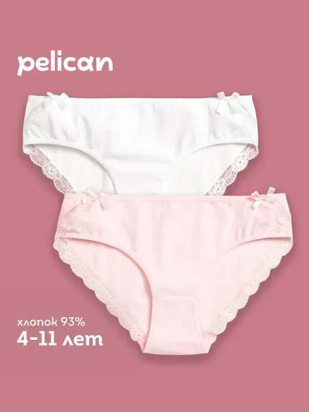 Pelican Трусы для девочки слипы детские плавки бельевые лето