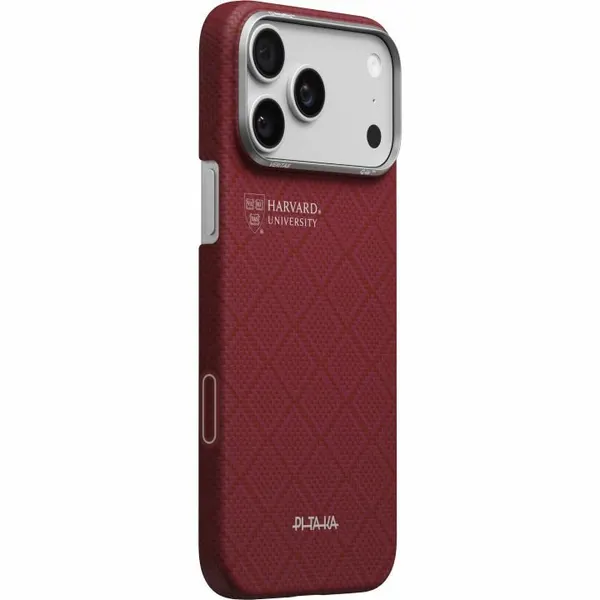 Чехол Pitaka Ultra-Slim Case (PitaTap) для iPhone 17 Pro Max, (Harvard Crimson) Красный PH1701PM