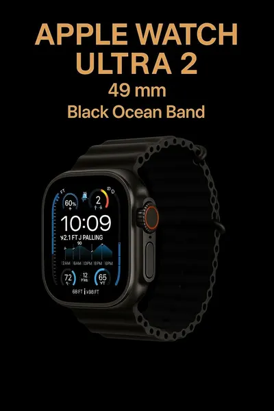 Apple Watch Ultra 2 49mm Black Ocean Band Black, до 36 часов обычного использования