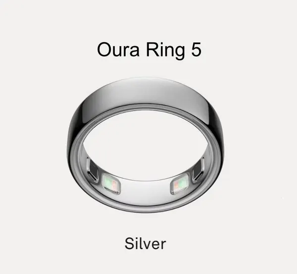 Умное кольцо Oura Ring 5 Silver US11, титан, серебристый, новинка 2026