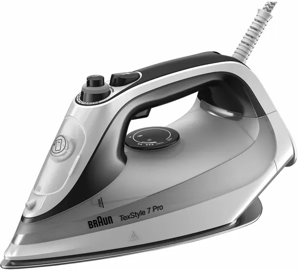 Утюг Braun TexStyle 7 Pro SI7149WB, мощность 2900 Вт, подошва EloxalPlus, паровой удар 220г/мин, автоотключение