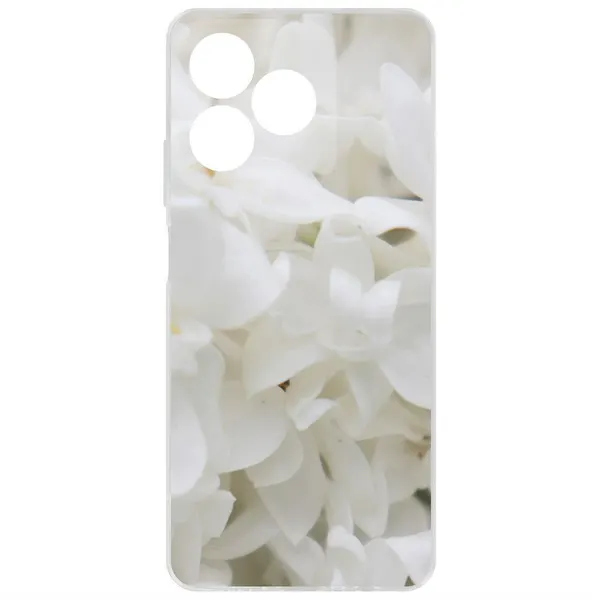 Чехол-накладка Krutoff Clear Case Белые лилии для Realme C51
