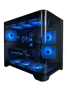 Системный блок (AMD Ryzen 7 9800X3D, RAM 32 ГБ, SSD 1000 ГБ, NVIDIA GeForce RTX 5070 (12 Гб), Windows 11 Pro), черный