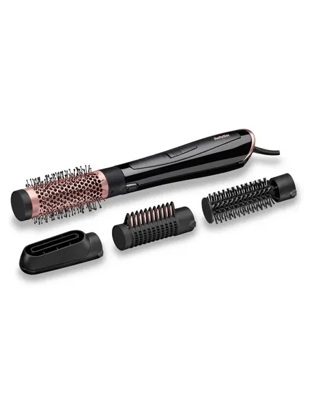 Фен-щётка Babyliss Perfect Finish AS126E, 1000Вт, 2 температурных режима, 4 насадки, черный