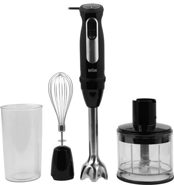 Блендер Braun MQ55236, мощность 1000Вт, 25 скоростей, с измельчителем, пластик/металл
