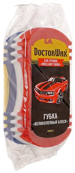 Губка для автомобиля DoctorWax DW8611, долговечная, поролоновая