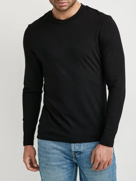 Torae Black Лонгслив Muscle Fit с длинным рукавом