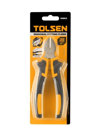Кусачки TOLSEN 10003 боковые, комбинир. рукоятка, 160 мм