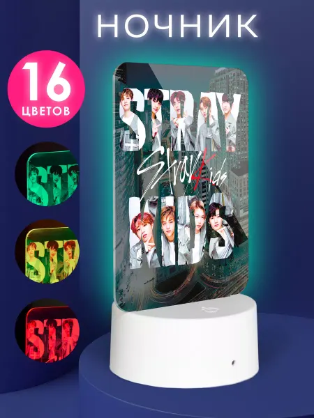 Popplerbox Ночник Stray Kids, k-pop постер подарок