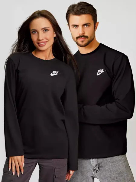 Nike Лонгслив базовый с длинным рукавом спортивный хлопок