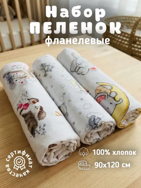 AilinHome Пеленки для новорожденных детские фланелевые