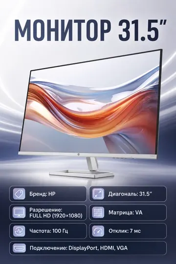 Монитор HP 94F50AA 31.5" VA 100Hz FHD