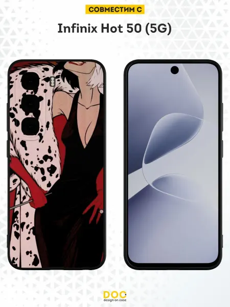DesignOnCase Чехол на Infinix Hot 50 (5G) с принтом 101 долматинец