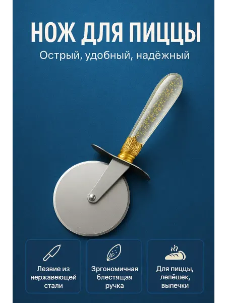 1010 Роликовый нож для пиццы и выпечки