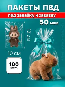 Упаковочные пакеты ПВД под запайку 10х12см 50мкм (100шт)