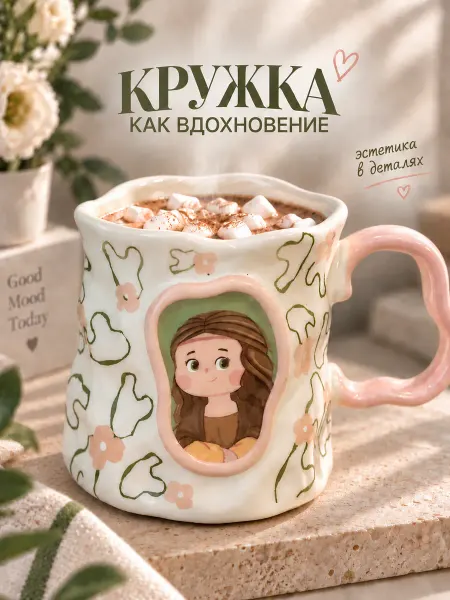LeilAsil Кружка пинтерест подарочная