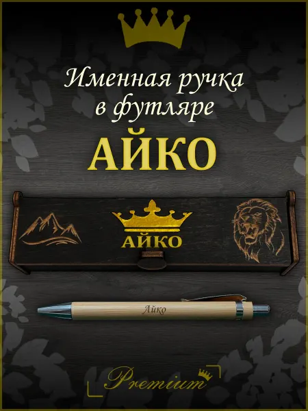Ручка в футляре с гравировкой Ручка подарочная именная в футляре с надписью Айко