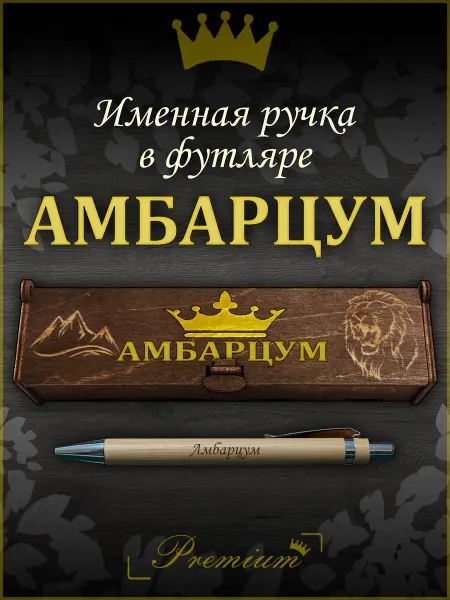 Ручка в футляре с гравировкой Ручка подарочная именная в футляре с надписью Амбарцум