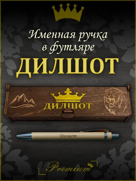 Ручка в футляре с гравировкой Ручка подарочная именная в футляре с надписью Дилшот